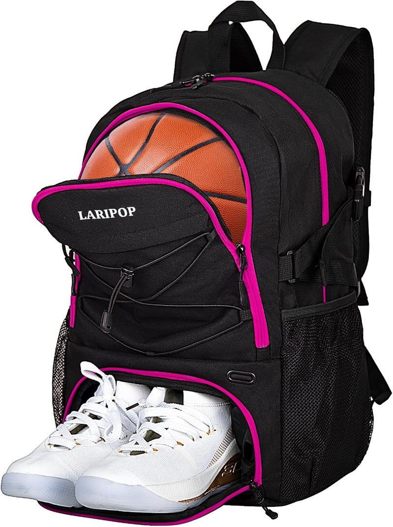 LARIPOP Basketball Bag,Basketball Backpack with Shoe Compartment and Ball Holder,Sport Bags for Soccer,Volleyball,Gym,Travel - Image 1